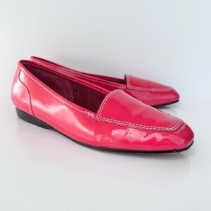 Enzo Angiolini Pink Patent Leather Slip on Loafers Size 6